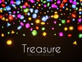 Vector illustration. Falling Multicolor Gems. Treasure Design. Abstract Luxury and Game Background. Royalty Free Stock Photo