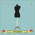 Vector illustration of fashion mannequin. body forms Royalty Free Stock Photo