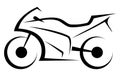 Vector illustration of a fast supersport motorcycle with a dynamic silhouette Royalty Free Stock Photo