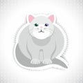 Vector illustration of fat cat