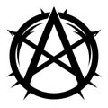 Anarchy Symbol Silhouette vector Royalty Free Stock Photo
