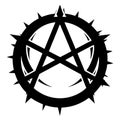 Anarchy Symbol Silhouette vector Royalty Free Stock Photo
