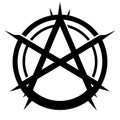 Anarchy Symbol Silhouette vector Royalty Free Stock Photo