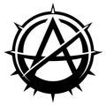 Anarchy Symbol Silhouette vector Royalty Free Stock Photo
