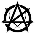 Anarchy Symbol Silhouette vector Royalty Free Stock Photo