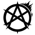 Anarchy Symbol Silhouette vector Royalty Free Stock Photo