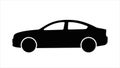 modern car silhouette vector icon for transportation automotive and mobility design Royalty Free Stock Photo