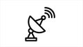 technology satellite dish vector symbol for signal reception and transmission Royalty Free Stock Photo