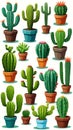 Cactus plant cartoon drawing artwork vector ai generated Royalty Free Stock Photo