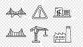 Construction and Industry Line Icons Set Royalty Free Stock Photo