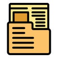 Digital file management system organizing documents in folder
