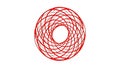 Abstract Red Geometric Wireframe Sphere Royalty Free Stock Photo
