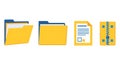 Digital File and Folder Management Icons Set Royalty Free Stock Photo