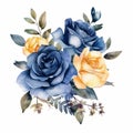 Watercolor Floral Arrangement In Natural Symbolism Style