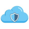 Cloud Security Shield Icon Royalty Free Stock Photo