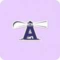 Lighthouse Letter A Logo Icon Royalty Free Stock Photo