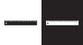 Ruler Icon Set Black and White Vector Illustration Royalty Free Stock Photo