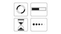 Progress, Loading, and Time UI Icons Set Royalty Free Stock Photo
