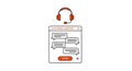 Minimalist Vector Illustration of Live Chat Customer Support Royalty Free Stock Photo