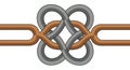 Intertwined Two-Strand Infinite Knot Vector Illustration Royalty Free Stock Photo
