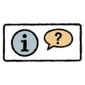Hand-Drawn Information and Question Mark Icons Royalty Free Stock Photo