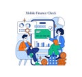 Mobile Finance Check Vector Illustration Royalty Free Stock Photo