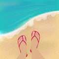 Feet on beach