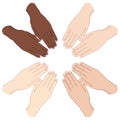 Vector illustration female hands isolated