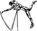 Pole Vaulter Vector Illustration