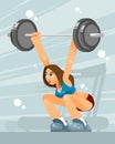 Female weight lifter