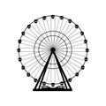 Vector illustration. Ferris wheel. Carnival funfair background.