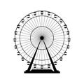 Vector illustration. Ferris wheel. Carnival funfair background.