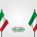 Vector illustration of Festa della Repubblica Italiana. Italian Republic Day