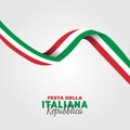 Vector illustration of Festa della Repubblica Italiana. Italian Republic Day