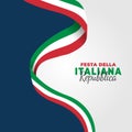 Vector illustration of Festa della Repubblica Italiana. Italian Republic Day