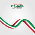 Vector illustration of Festa della Repubblica Italiana. Italian Republic Day