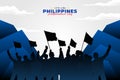 Vector illustration of Filipino Araw ng Kalayaan. Philippine Independence Day. Patriotic poster design