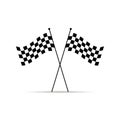 Vector illustration finish flags. Symbol of race. Sign of flag. Race competition. Flar design. EPS 10