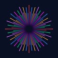 Vector Illustration firework explosion on black background Royalty Free Stock Photo