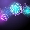Vector illustration of fireworks. Royalty Free Stock Photo