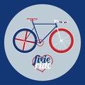 Vector illustration fixed gear bicycle