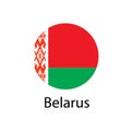 Vector illustration flag of Belarus icon.