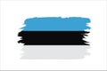 Vector illustration of the flag of Estonia