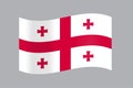 Vector illustration of the flag of Georgia