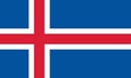 Vector illustration of the flag of Iceland