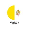 Vector illustration flag of Vatican icon. Royalty Free Stock Photo