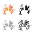 Vector design of flame and animation icon. Set of flame and magic vector icon for stock.