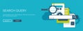 Vector illustration. Flat background. Coding, programming. SEO. Search engine optimization. App development, creation Royalty Free Stock Photo