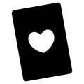Vector illustration of flat black and white love card design template Royalty Free Stock Photo