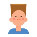 Vector illustration of a flat character of a teenager boy with flattop haircut